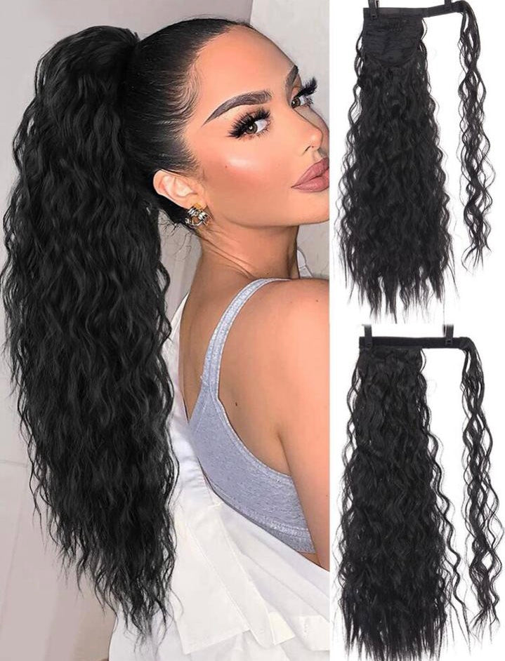 1 pc black hair ponytail wig