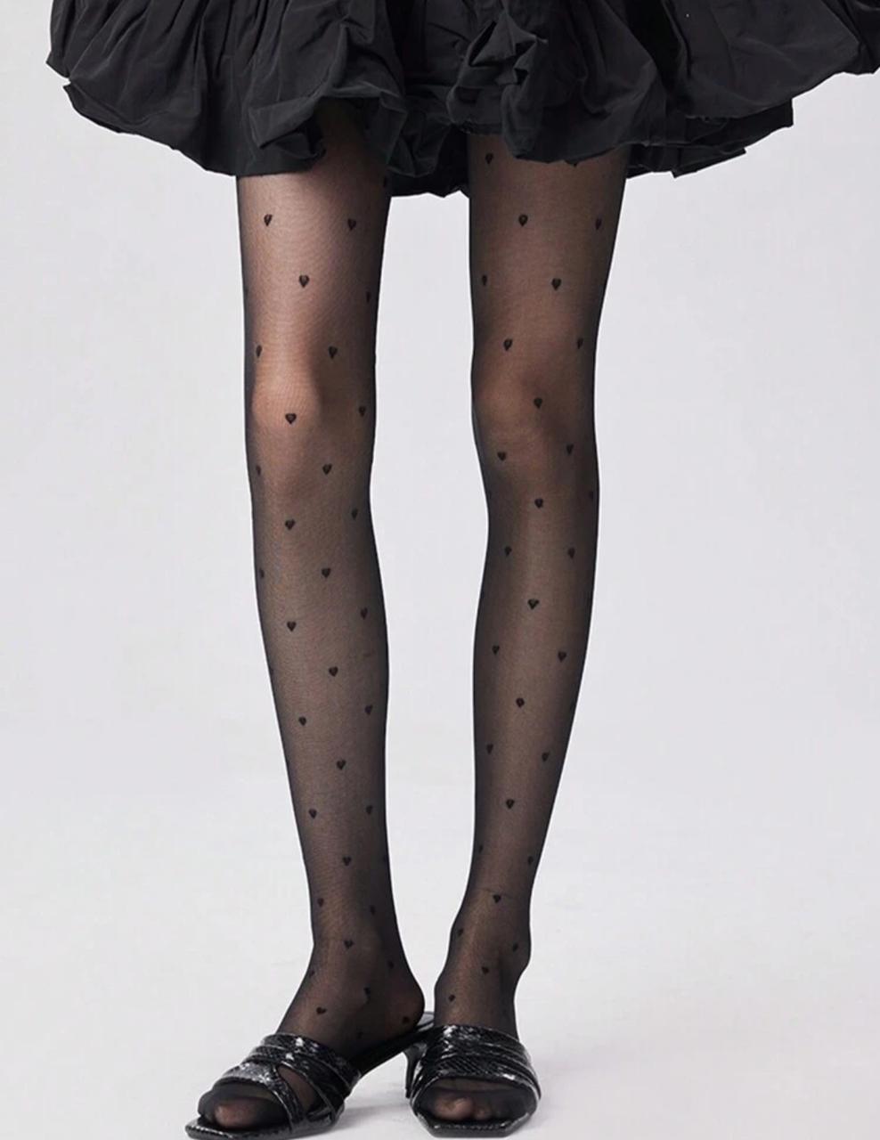 1 pc women’s sexy heart jacquard tights