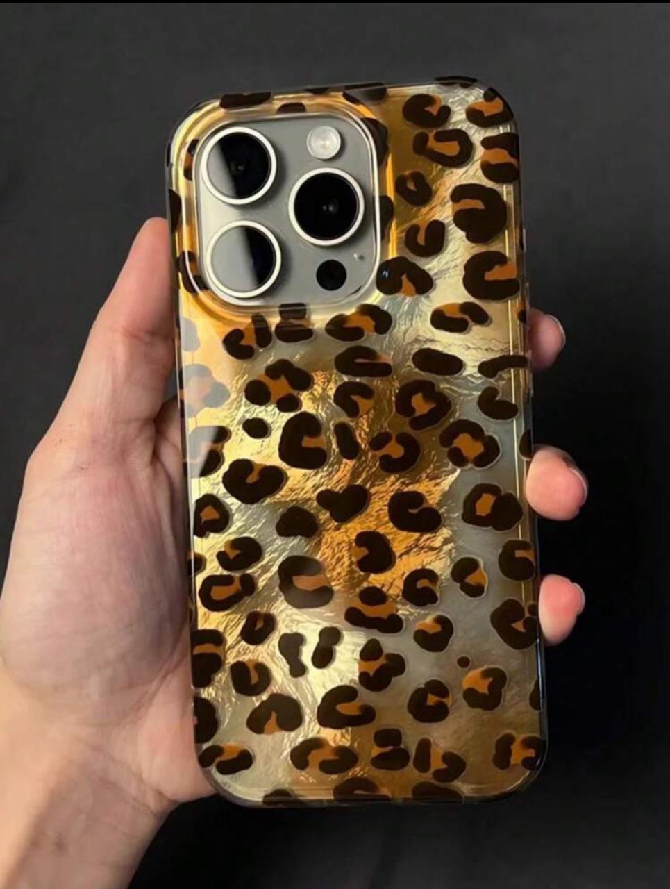 Apple Animal Premium Amber Leopard Print Phone Case