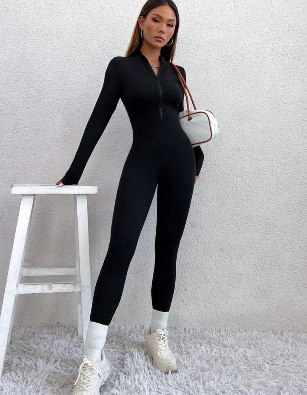 Zip Up Unitard Jumpsuit