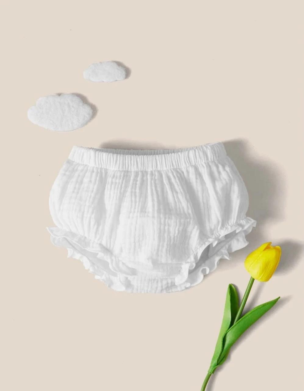 Baby Girl Frill Trim Shorts