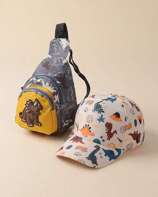 2Pcs Children Baseball Cap And Cross-Body Bag Set