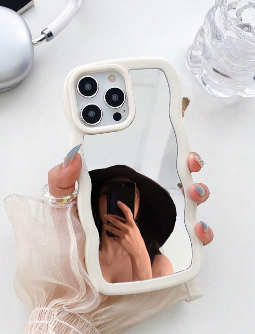 Apple Acrylic Material Thick Shockproof Hard Case With Wave Mirror