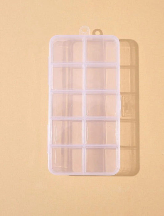 10-compartment Clear Plastic Storage Box