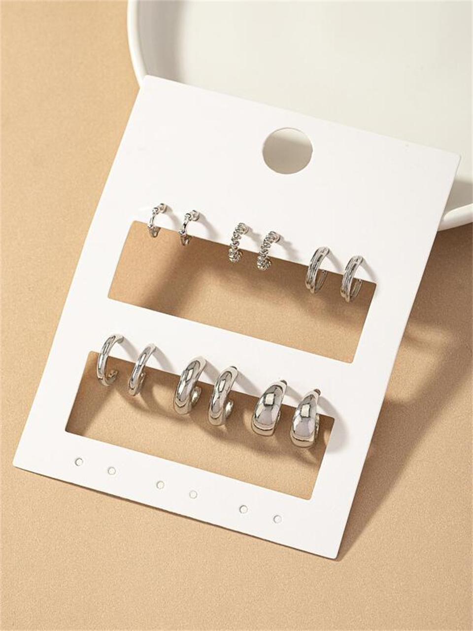 12pcs Minimalist Hoop Earrings