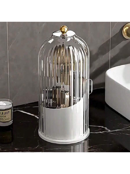 1pc luxury rotating birdcage makeup brush holder